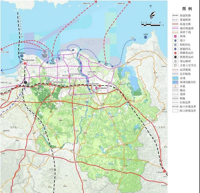 海口市域综合交通规划图